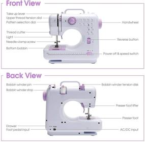 img 2 attached to FutureCharger Portable Sewing Machine - Handheld Mini Sewing Machine with 12 Built-in Stitches, 2 Speeds, Foot Pedal, and Extension Table for Adult Beginners, Household, and Tailors