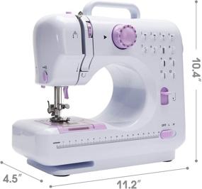 img 3 attached to FutureCharger Portable Sewing Machine - Handheld Mini Sewing Machine with 12 Built-in Stitches, 2 Speeds, Foot Pedal, and Extension Table for Adult Beginners, Household, and Tailors