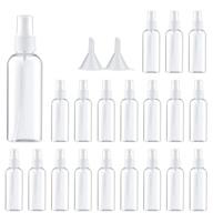 🌬️ small clear plastic spray bottles with atomizer pumps - 20 pack, 80ml/2.7oz fine mist mini bottles, reusable & empty, includes 2 funnels logo