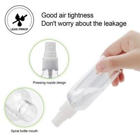 img 1 attached to 🌬️ Small Clear Plastic Spray Bottles with Atomizer Pumps - 20 Pack, 80ml/2.7oz Fine Mist Mini Bottles, Reusable & Empty, Includes 2 Funnels