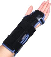 velpeau carpal tunnel wrist brace -night sleep wrist support for men and women with tendonitis, arthritis, broken bones, sports injuries - pain relief with removable splint - ergonomic adjustable fit (left hand, medium) логотип