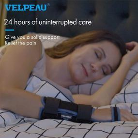 img 3 attached to VELPEAU Carpal Tunnel Wrist Brace -Night Sleep Wrist Support for Men and Women with Tendonitis, Arthritis, Broken Bones, Sports Injuries - Pain Relief with Removable Splint - Ergonomic Adjustable Fit (Left Hand, Medium)