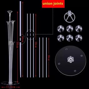 img 2 attached to Clear Balloon Stand Kit - 4 Sets with 7 Sticks, 7 Cups, 1 Base Table Desktop Holder + 1 Pump | Ideal Balloon Decoration for Birthday Party, Wedding, and Events