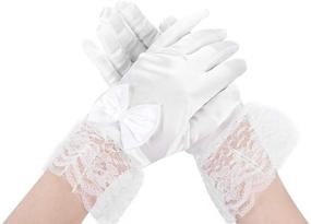 img 2 attached to First Communion Girl's Veil in White, First Holy Communion Veils and Matching Gloves for Girls...
