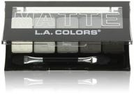 l.a. colors 5 color matte eyeshadow in black lace - long-lasting formula, 0.08 oz logo