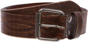 img 3 attached to Authentic Embossed Vintage Cowhide Leather Belts: Stylish Men's Accessories