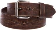 authentic embossed vintage cowhide leather belts: stylish men's accessories logo