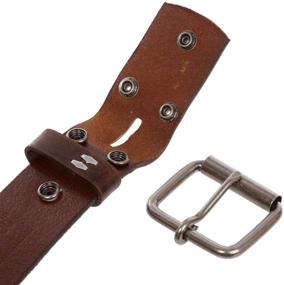 img 2 attached to Authentic Embossed Vintage Cowhide Leather Belts: Stylish Men's Accessories