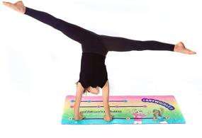 img 1 attached to CARTWHIRLER Cartwheel Training Mats: Versatile 🤸 Gymnastics Mat for Kids, Yoga, Dance & Play