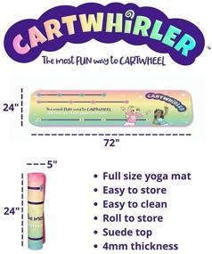 img 2 attached to CARTWHIRLER Cartwheel Training Mats: Versatile 🤸 Gymnastics Mat for Kids, Yoga, Dance & Play