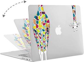 img 1 attached to 🦒 MOSISO MacBook Air 13 inch Case (A1369 & A1466) - Giraffe Print Hard Shell with Keyboard Cover & Screen Protector