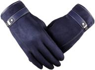 premium tomily leather cashmere driving cycling gloves: expert comfort and durability logo