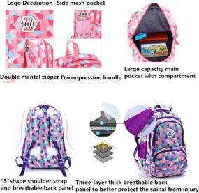 img 1 attached to 🎒 Adanina Geometric Primary Backpack: Perfect for Students on the Go!