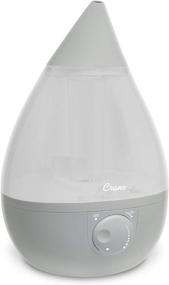 img 2 attached to Crane Drop Ultrasonic Cool Mist Humidifier - Filter Free - 1 Gallon - 500 Sq Ft Coverage - Ideal Air Humidifier for Plants, Home, Bedroom, Baby Nursery, Office - Grey