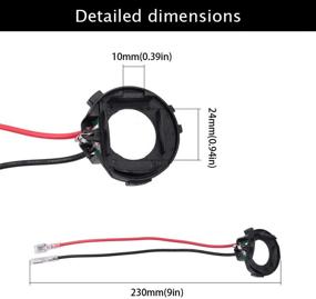 img 1 attached to Адаптеры держателей ламп для передних фар LED Volkswagen Golf MK7 Jetta - набор из 2 штук