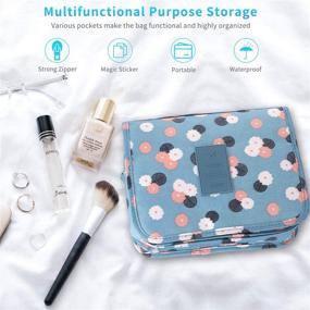 img 2 attached to Ultimate Travel Companion: Waterproof Hanging Toiletry Bag & Multi-purpose Cosmetic Organizer for Women/Girls