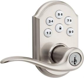 img 3 attached to Kwikset SmartCode 912 Z-Wave Plus Keyless Entry Electronic Deadbolt with Tustin Lever Featuring SmartKey Security in Satin Nickel Finish