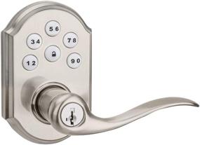 img 2 attached to Kwikset SmartCode 912 Z-Wave Plus Keyless Entry Electronic Deadbolt with Tustin Lever Featuring SmartKey Security in Satin Nickel Finish