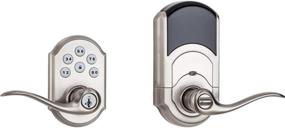 img 4 attached to Kwikset SmartCode 912 Z-Wave Plus Keyless Entry Electronic Deadbolt with Tustin Lever Featuring SmartKey Security in Satin Nickel Finish