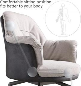 img 2 attached to 🪑 Home and Office Ergonomic Swivel Boss Chair with Super Soft Cotton Cushion for Desk Comfort