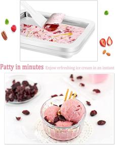 img 1 attached to 🍨 FROUXOUL Food Grade Stainless Steel Instant Ice Cream Maker Pan and Scraper: Cold Sweet Fried Food Plate