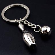 🎾 classic tennis racket keyfob: perfect for tennis and bowling enthusiasts logo