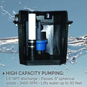 img 1 attached to 🚰 Barnes 131411 SU33LT Preassembled Laundry Tray Sump Pump: Powerful 1/3 HP System for Residential or Commercial Plumbing, 42 GPM, 120V