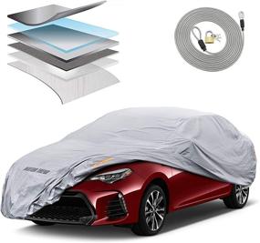 img 4 attached to 🚗 Custom Fit Ultra Protect Outdoor Car Cover for Toyota Corolla 2000-2018 - Motor Trend OC743, Waterproof, All Weather, Tight Seal