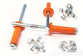 img 1 attached to 🔩 Aluminum Mandrel Rivets - Easy to Peel Orange Finish