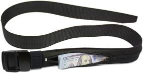 img 3 attached to 👜 Travel Money Belts for Women: Hidden Pocket Nylon Belt with Zinc Alloy Buckle - Black