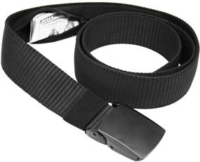 img 4 attached to 👜 Travel Money Belts for Women: Hidden Pocket Nylon Belt with Zinc Alloy Buckle - Black