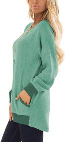 img 3 attached to 👚 Stylish and Versatile: GADEWAKE Women's Color Block Long Sleeve T-Shirt with Pocket