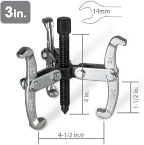 img 1 attached to 🔧 EFFICERE Premium 3-Jaw Gear Puller Set: Best Tools for Gear, Bearing, Pulley, and Flywheel Removal