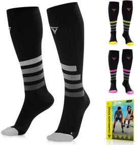 img 4 attached to 🧦 Revive Your Circulation with LANGOV Compression Socks for Women & Men - 2 Pairs, 20-30mmhg