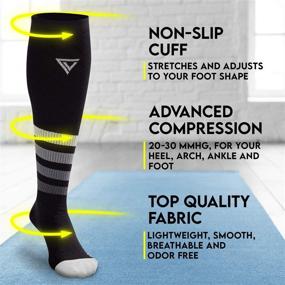 img 2 attached to 🧦 Revive Your Circulation with LANGOV Compression Socks for Women & Men - 2 Pairs, 20-30mmhg