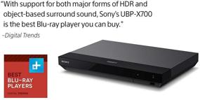 img 1 attached to Сетевой проигрыватель Blu Ray 4K Sony UPB-X700 - Ultra HD 3D Hi-Res Audio - Blu-ray-плеер с Wi-Fi с 4K HDMI-кабелем и пультом дистанционного управления (UPB-X700)