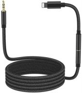 🔌 ultimate aux cord for iphone - 3.5mm black aux cable compatible with iphone 12/12pro/11/x/xs/8/7 car/stereo/speaker/headphone, supports newest ios versions 11.4/12/13.1/14.1+ logo