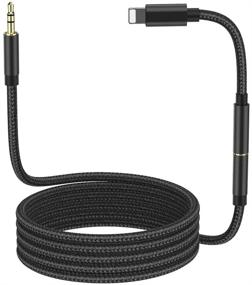 img 4 attached to 🔌 Ultimate Aux Cord for iPhone - 3.5mm Black Aux Cable Compatible with iPhone 12/12Pro/11/X/Xs/8/7 Car/Stereo/Speaker/Headphone, Supports Newest iOS Versions 11.4/12/13.1/14.1+
