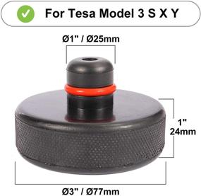 img 1 attached to Protective Tesla Jack Pad (4pcs) - Ultimate Accessories for Model 3 S X Y - Car Battery and Paint Protection with Storage Case