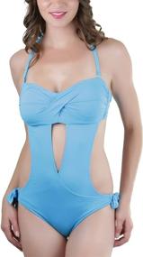 img 2 attached to ToBeInStyle Womens Halter Monokini Bikini Women's Clothing in Swimsuits & Cover Ups