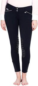 img 3 attached to Stylish and Comfortable: Equine Couture Women's Brittni Knee Patch Breech