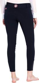 img 1 attached to Stylish and Comfortable: Equine Couture Women's Brittni Knee Patch Breech