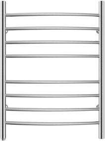 img 2 attached to 🔥 HEATGENE Plug-in Curved Bath Towel Warmer - 8 Bar Towel Heater for Bathroom, Brushed Drying Rack