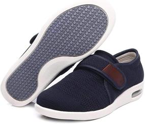 img 4 attached to Men's Adjustable Closure Breathable Sneaker Slippers for Athletic Activities