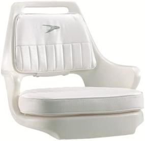 img 3 attached to 🪑 Wise Standard Pilot Chair with Cushions, Mounting Plate, and Elegant White Finish - 8WD015-3-710