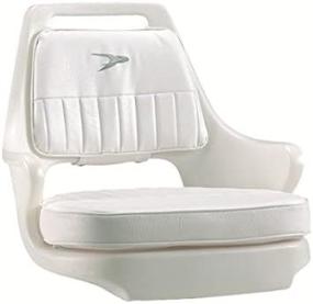 img 4 attached to 🪑 Wise Standard Pilot Chair with Cushions, Mounting Plate, and Elegant White Finish - 8WD015-3-710