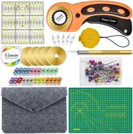 🧵 набор резака ec vision rotary cutter на 96 предметов - резак для ткани с ковриком, акриловой линейкой, резцом, сумкой для хранения и запасными лезвиями - полный комплект резака для ткани. логотип