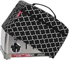 img 4 attached to 🔍 NICOGENA Grey Toaster Dust Cover with Handle – Compatible with Cuisinart 4 Slice Toaster - Dust & Fingerprint Protection with Accessory Pockets