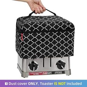 img 3 attached to 🔍 NICOGENA Grey Toaster Dust Cover with Handle – Compatible with Cuisinart 4 Slice Toaster - Dust & Fingerprint Protection with Accessory Pockets