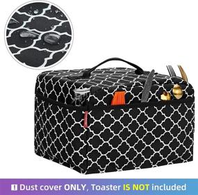 img 2 attached to 🔍 NICOGENA Grey Toaster Dust Cover with Handle – Compatible with Cuisinart 4 Slice Toaster - Dust & Fingerprint Protection with Accessory Pockets